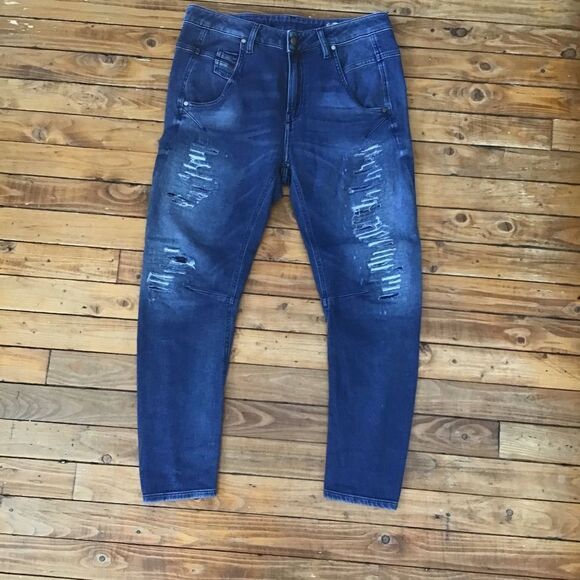 Rare Men's Diesel Fayza-Ne Distressed Stretch Jeans Ripped! - Picture 2 of 8